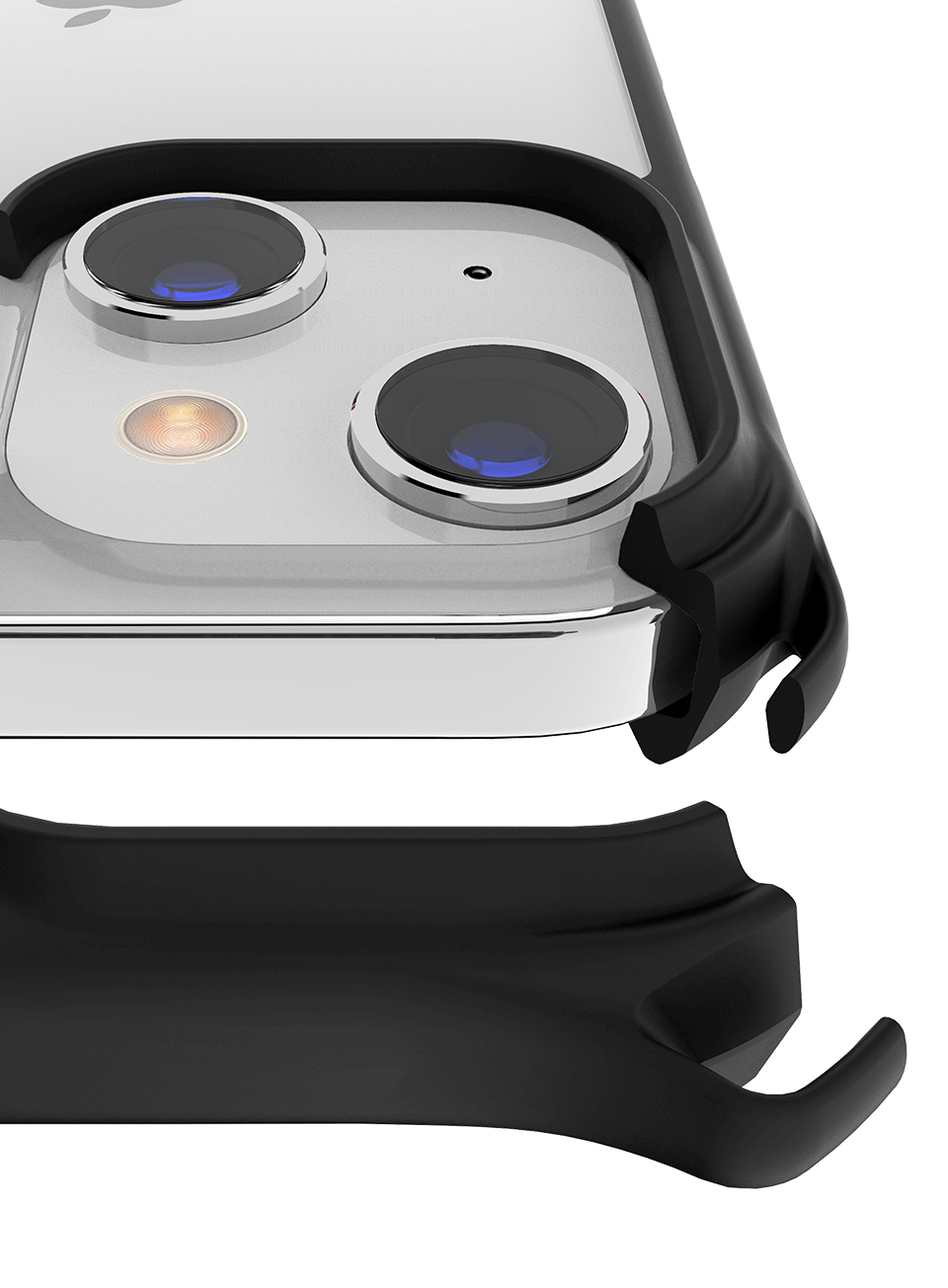 ITSKINS Hybrid Sling for iPhone 13 - Black and Transparent