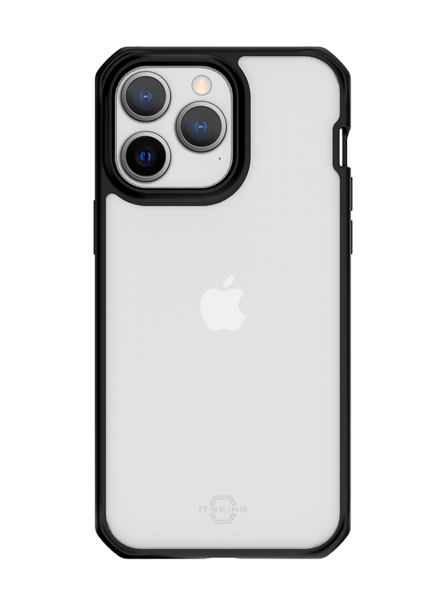ITSKINS Hybrid R Solid for iPhone 14 / 14 Pro / 14 Plus - Black and Transparent