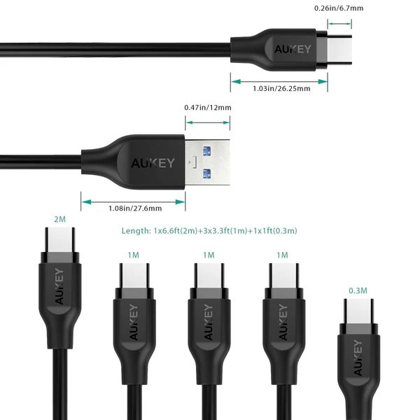 Aukey CB-CMD5 5 in 1 USB 3.0 to USB C Pack