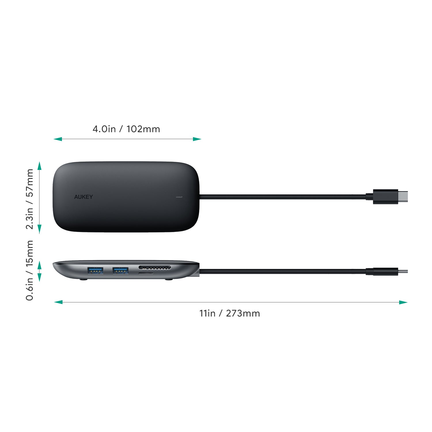 Aukey CB-C71 8 in 1 USB-C Hub