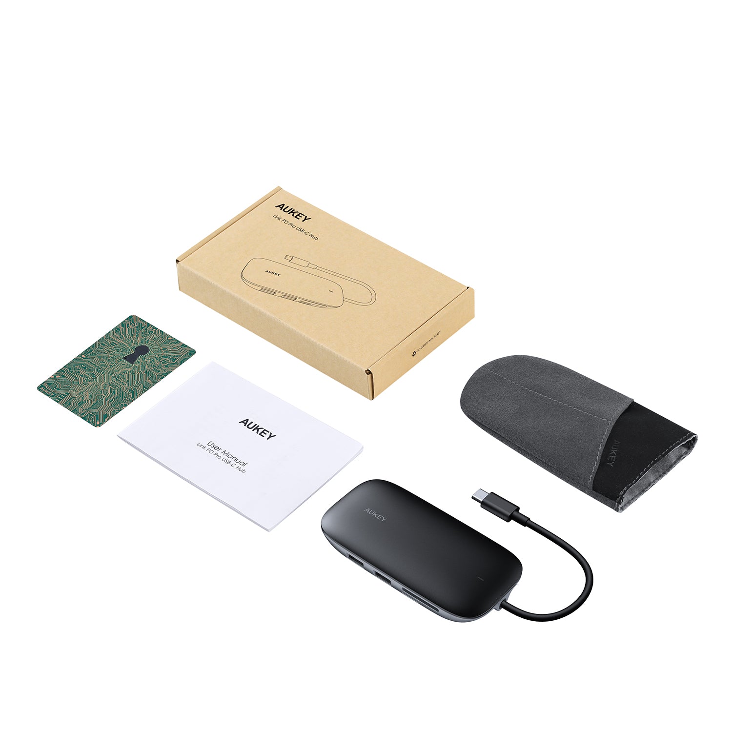 Aukey CB-C71 8 in 1 USB-C Hub