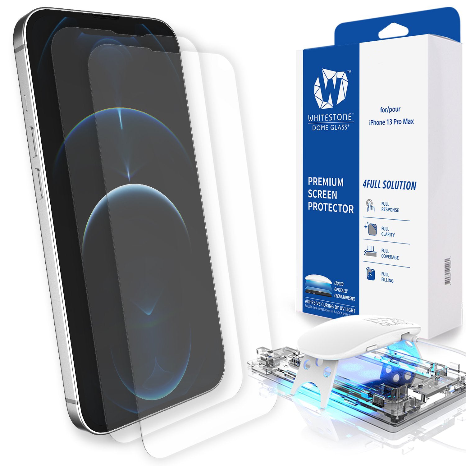 Whitestone iPhone 13 Pro Max Tempered Glass Screen Protector