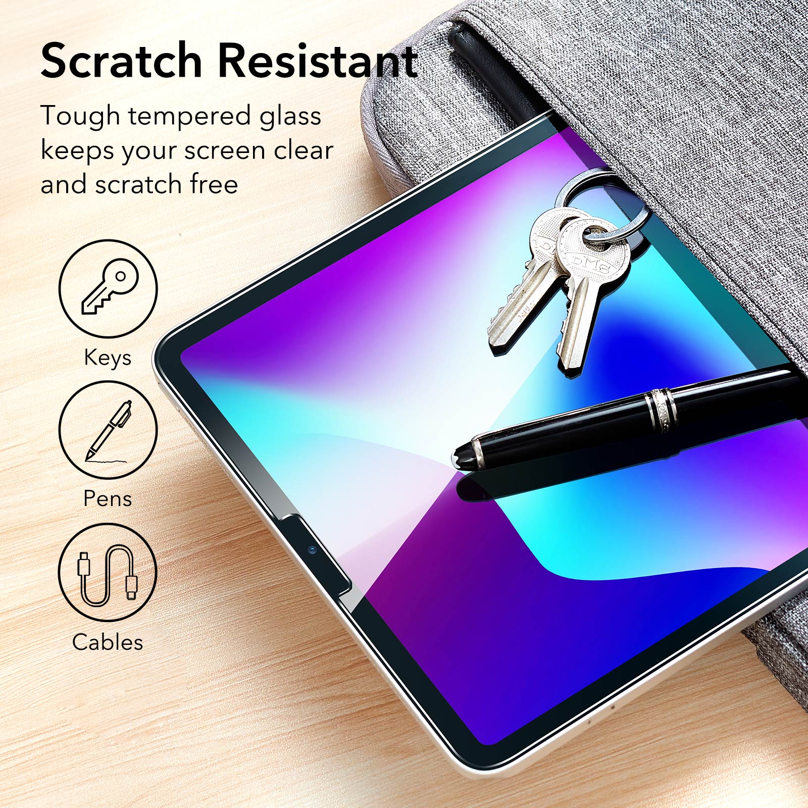 ESR Tempered-Glass Screen Protector for iPad 10th Gen / Air 5/4 / Pro 11 / Pro 12.9 (2018/ 2020/2021/2022) - 1/2 pcs