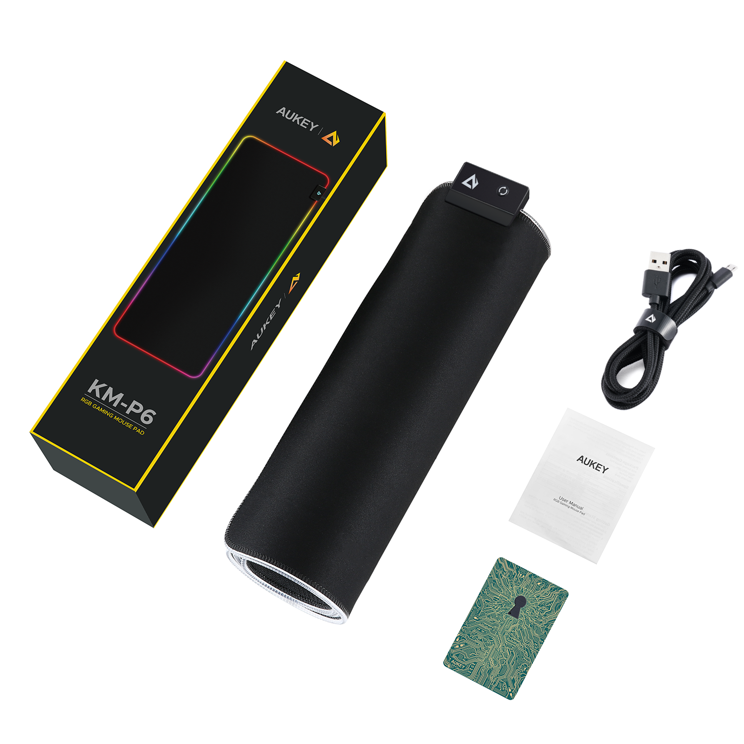 AUKEY KM-P6 Customisable RGB Large Gaming Mouse Pad Oversized (800mm x 300mm x 4mm)