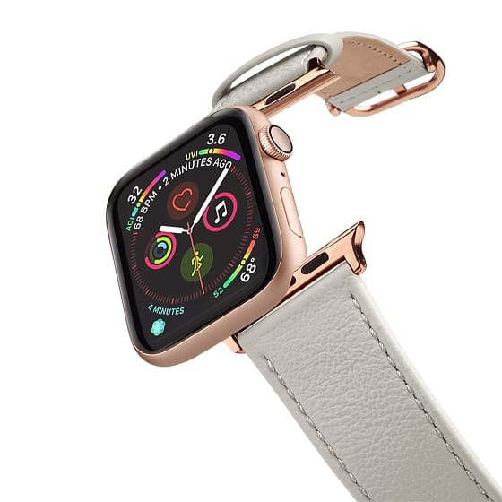 Casetify Apple Watch (42/44mm) Leather Strap Light Grey