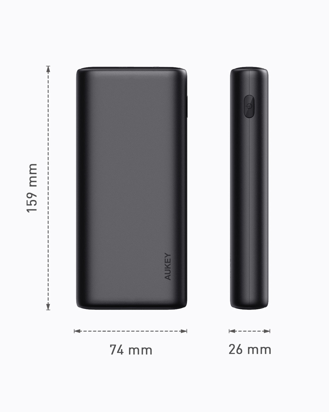 Aukey PB-Y37 20000mAh 65W PD Powerbank, Fast Charge Portable charger for iPhone 13 12 11 Android MacBook Nintendo Switch