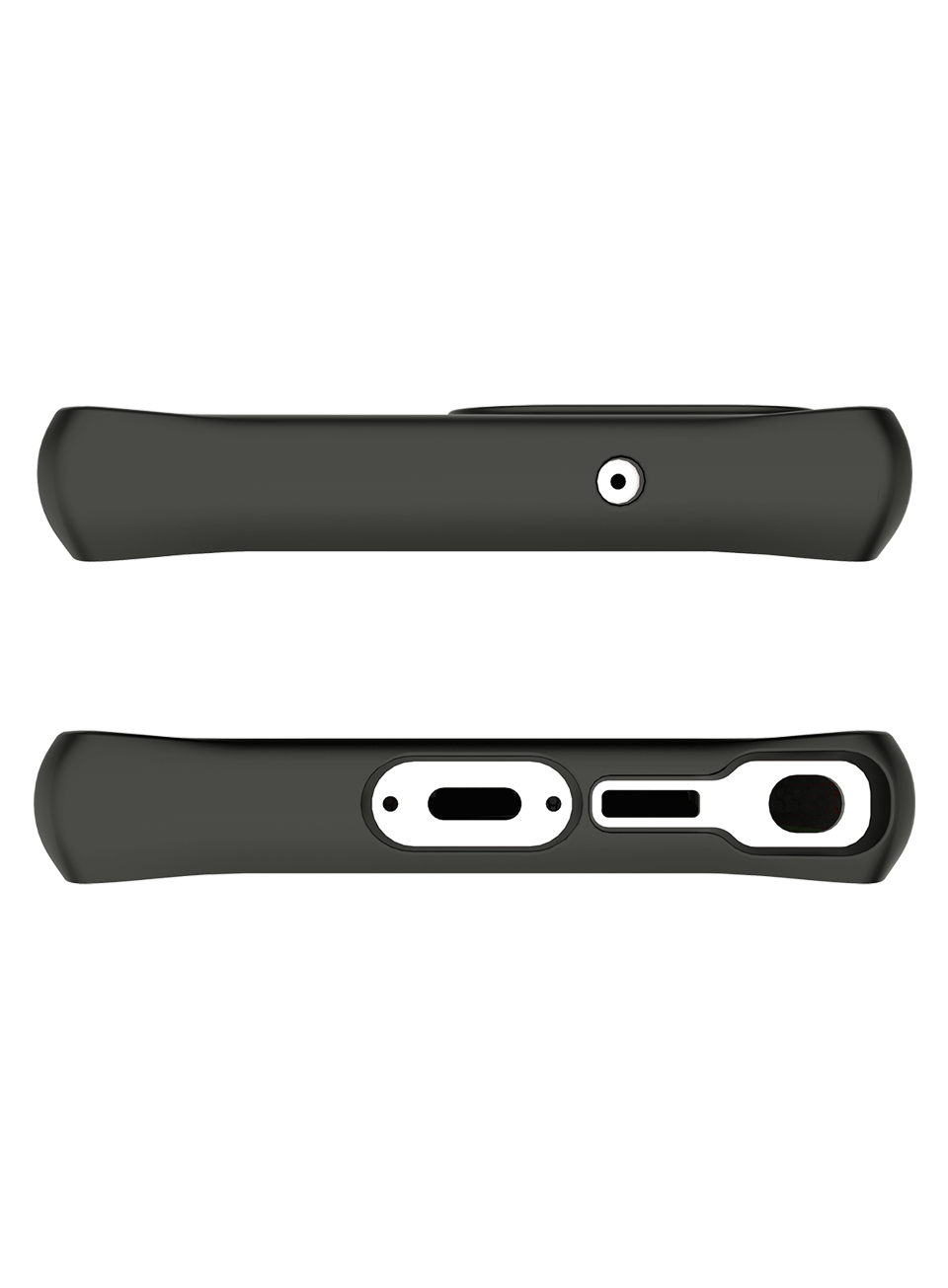 ITSKINS Hybrid R Solid Compatible with Magsafe For Galaxy S23 Ultra Plain Black and Transparent