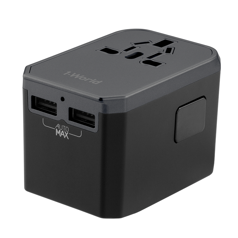 Momax UA7 1-World AC Travel Adapter (Type-C 30W PD + 3 USB-A)