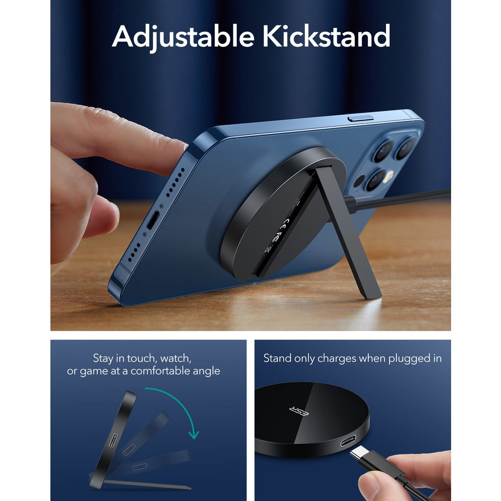 ESR HaloLock Kickstand Magnetic Wireless Charger