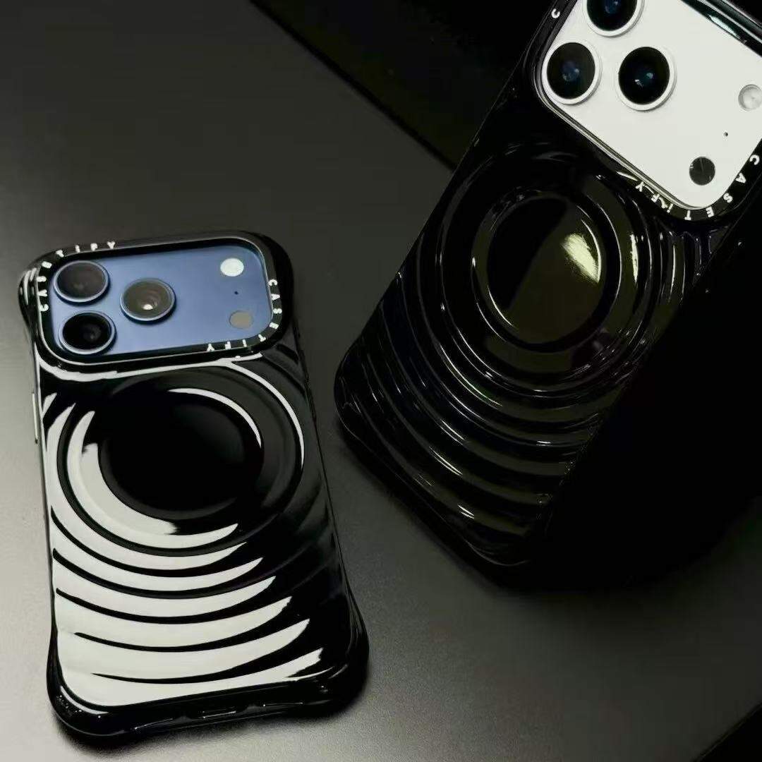 CASETiFY Magsafe Glossy Ripple Case for iPhone 17 Series - Black