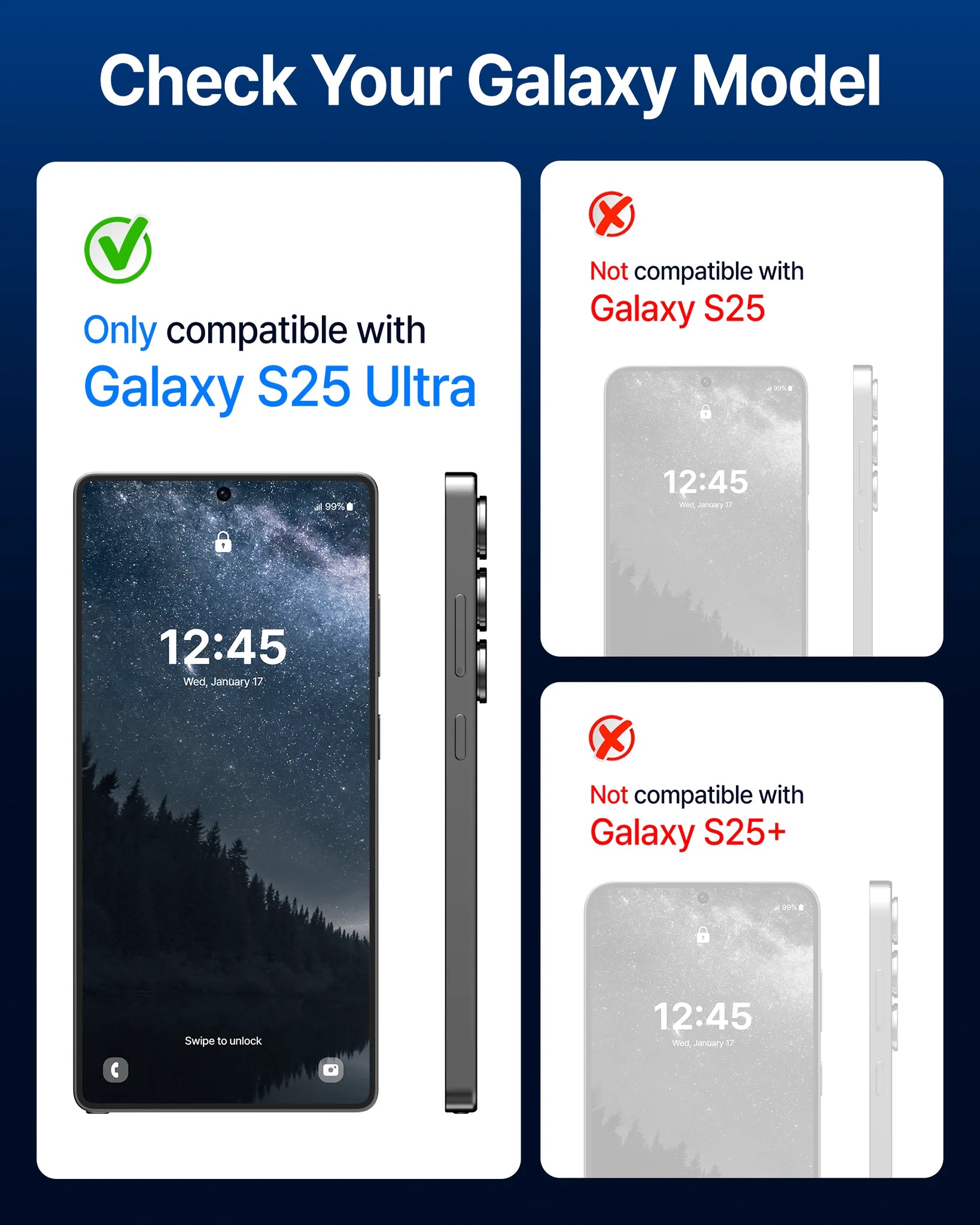 *Pre-Order*Whitestone DOME GLASS AR Privacy Tempered Glass Protector for S25 Ultra
