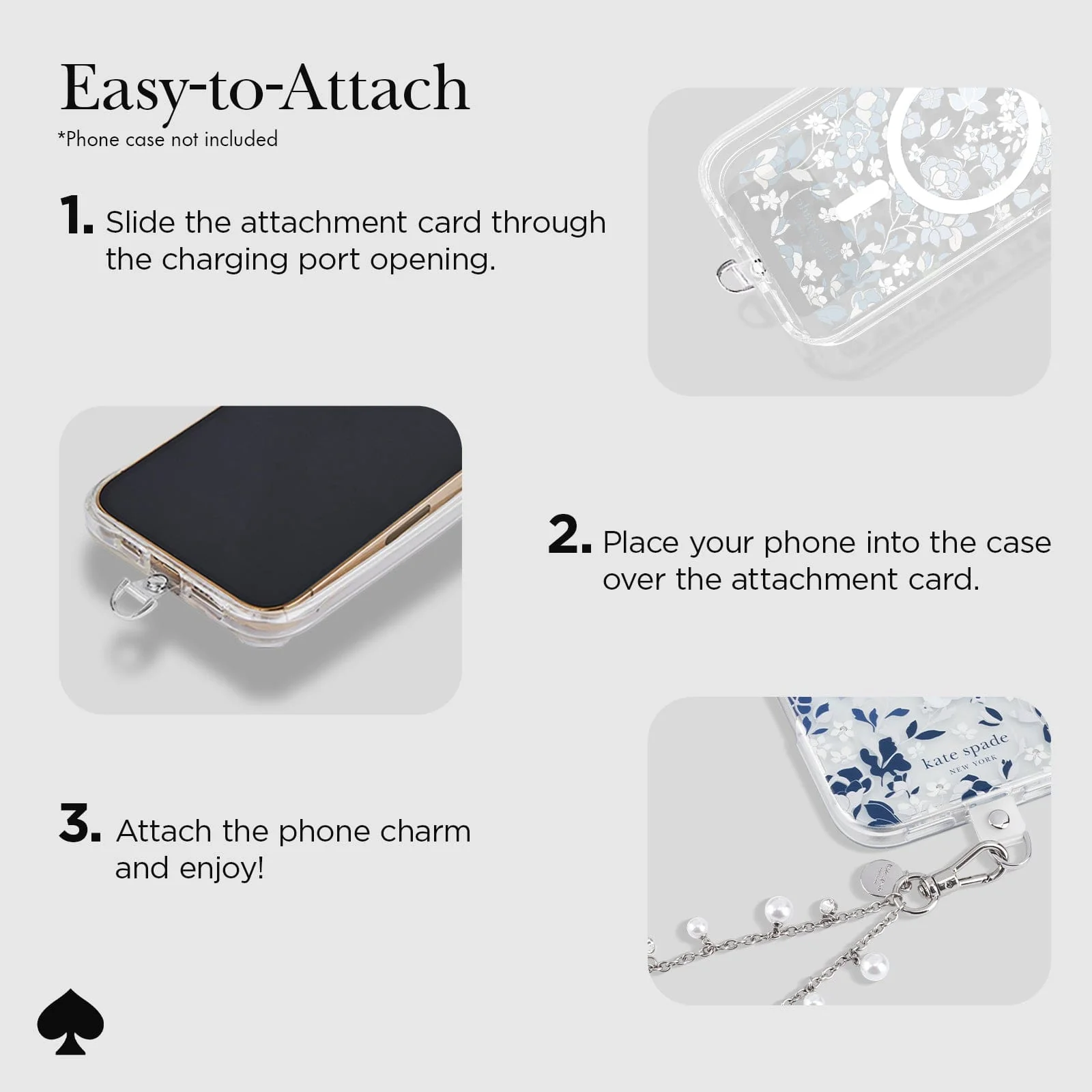 Kate Spade Phone Charm - Dazzling Pearl