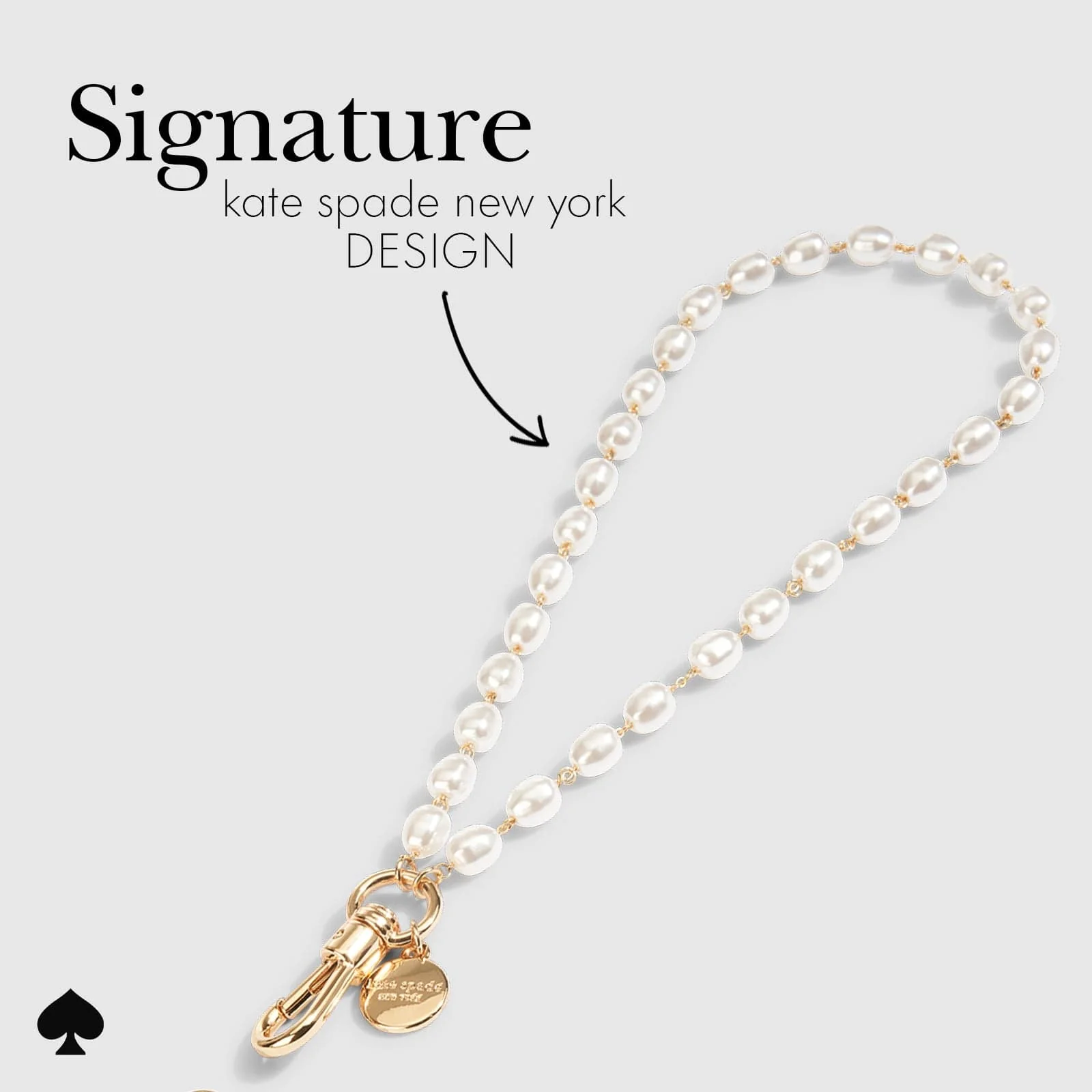 Kate Spade Phone Charm - Sea Pearl