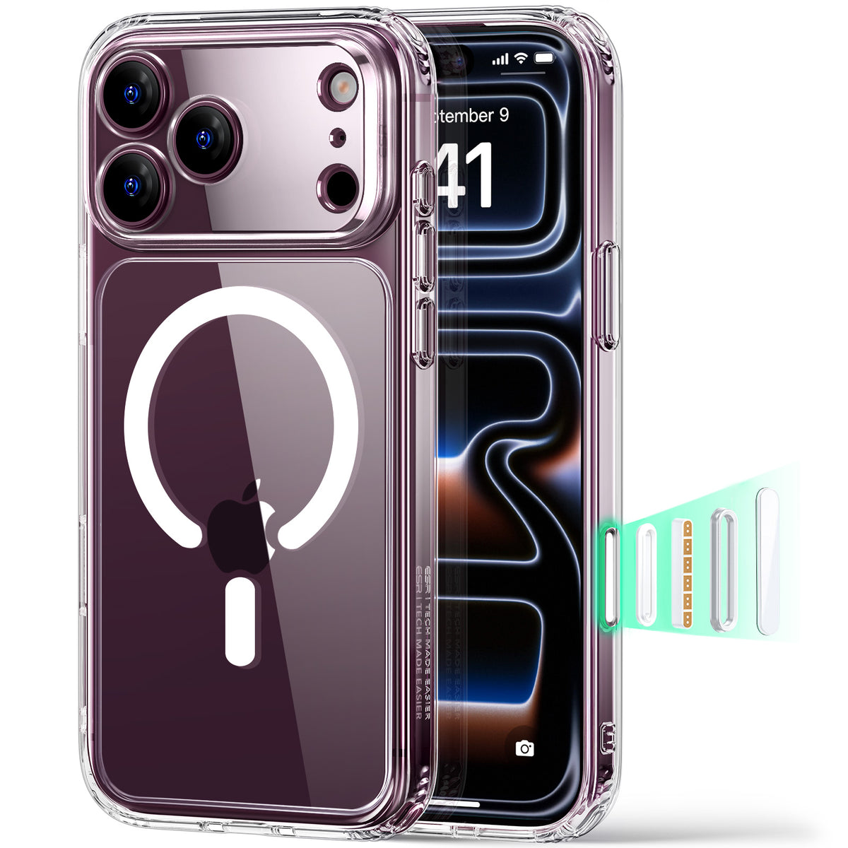 ESR iPhone 18 / 17 Pro / Pro Max Classic Hybrid Magsafe Case (Camera Control)