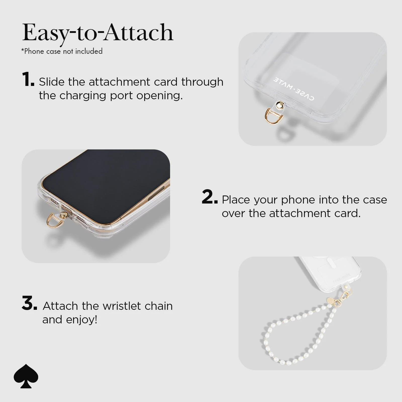 Kate Spade Phone Charm - Sea Pearl