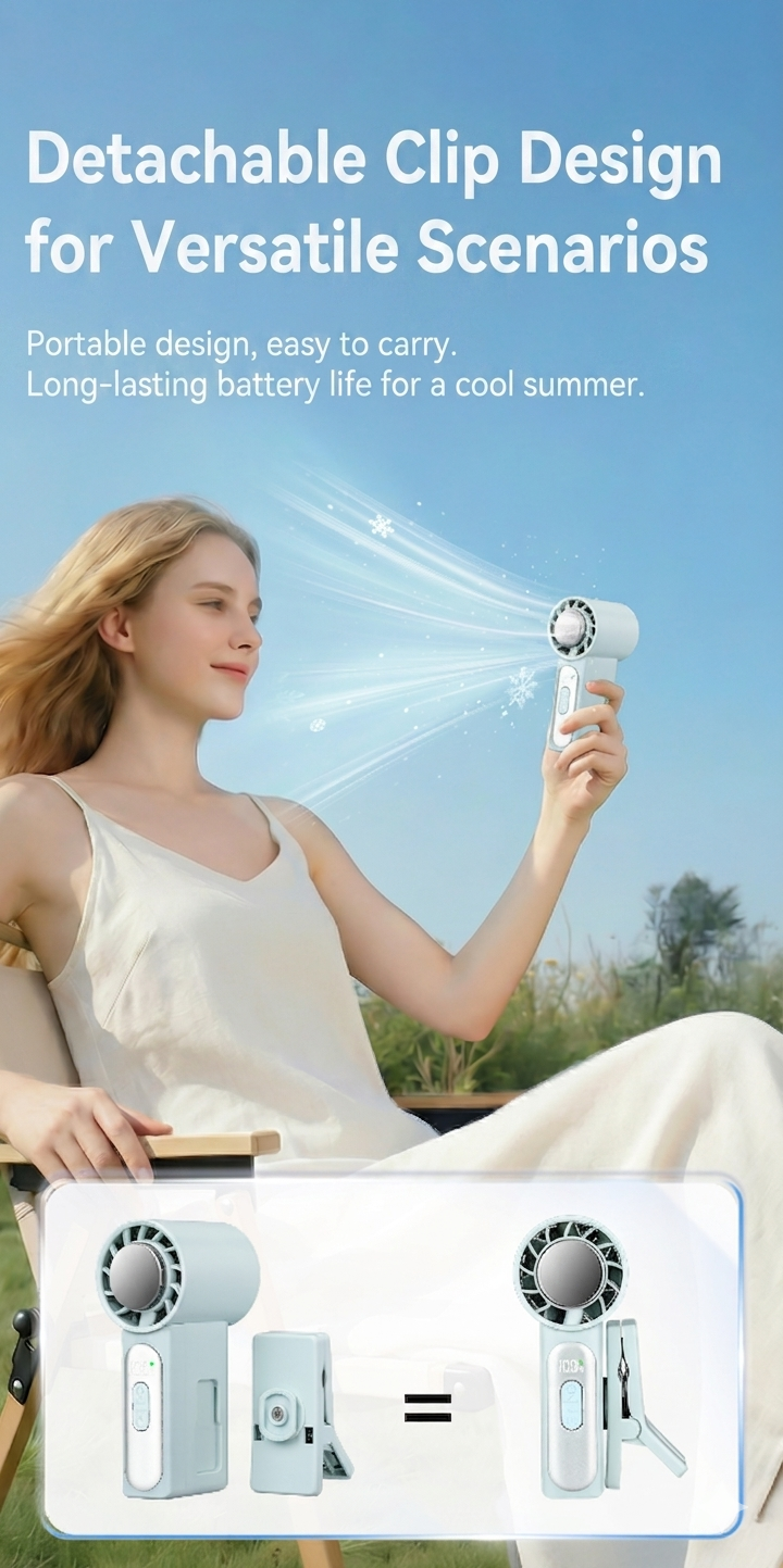 Hadata F218 Mini Icy Portable Clip Fan