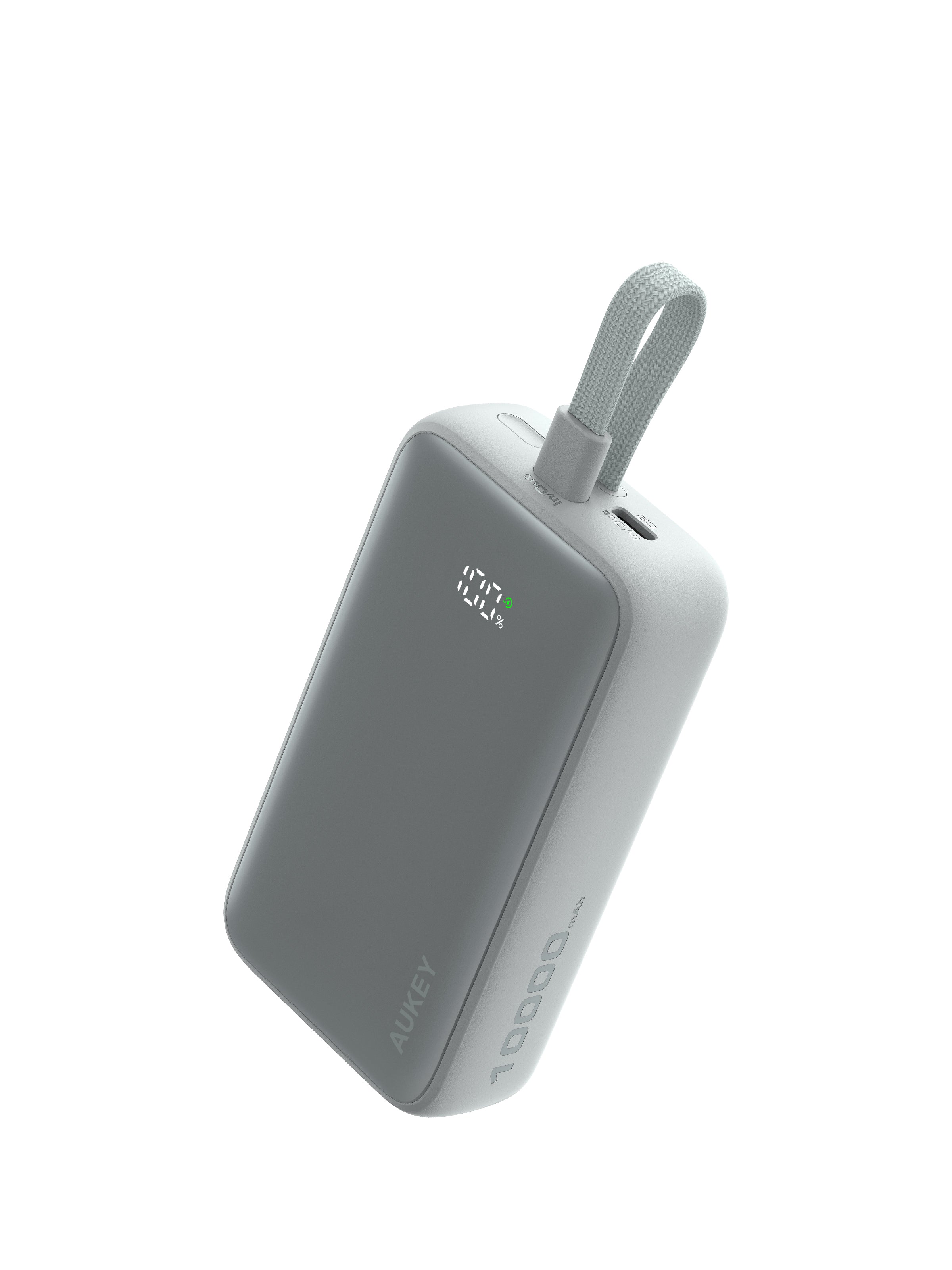 [CCC Certified] Aukey PB-Y61 Spark Sling 30W 10000mAh Fast Charging Powerbank with Built-in Type-C Cable