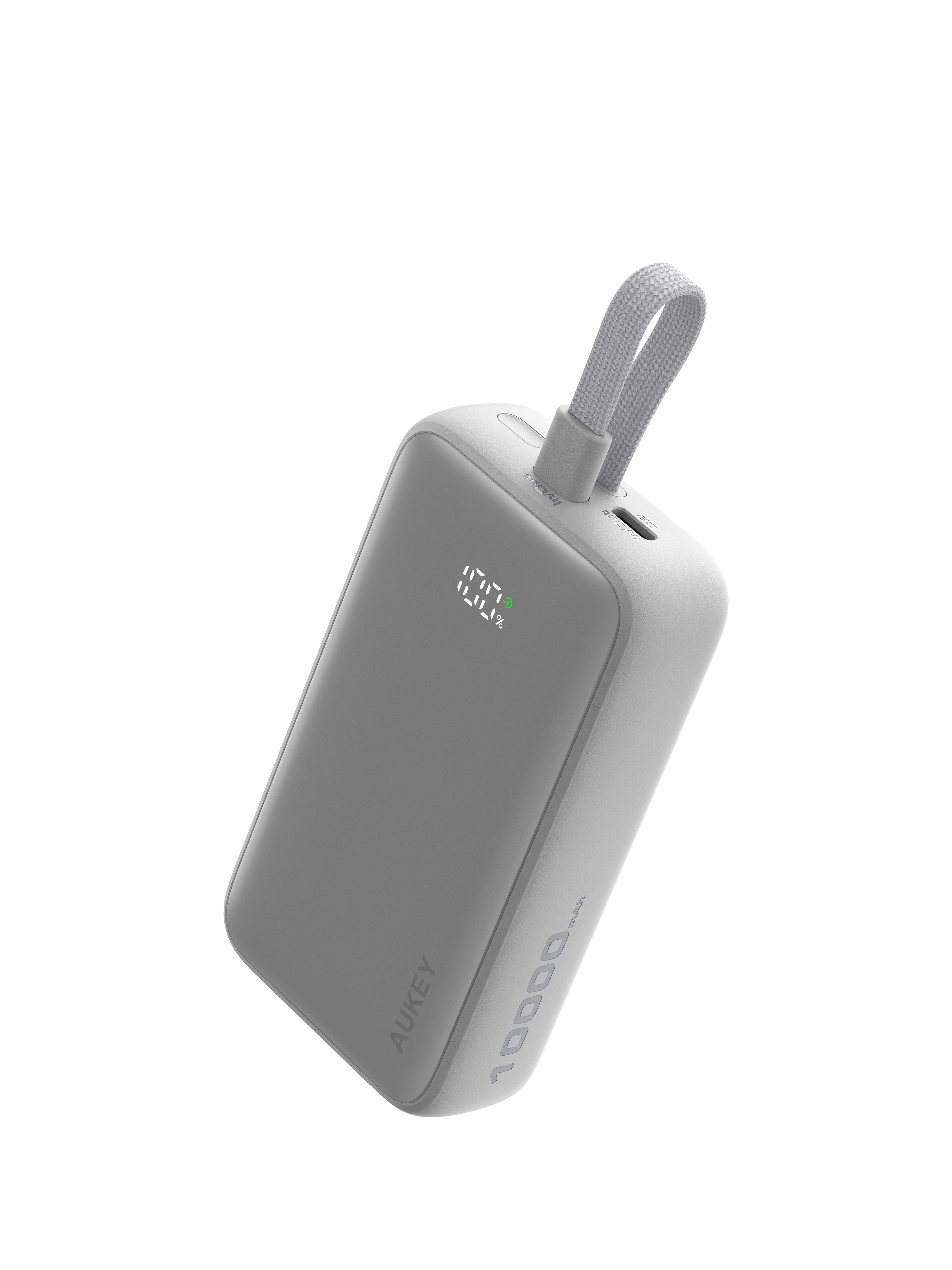 [CCC Certified] Aukey PB-Y61 Spark Sling 30W 10000mAh Fast Charging Powerbank with Built-in Type-C Cable