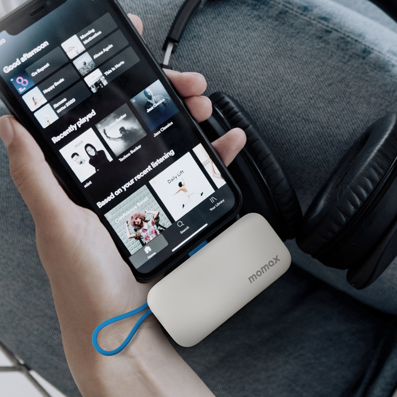 [CCC Certified] Momax IP130/IP130MFi 1-Power Mini 5,000mAh Bulit-in Foldable USB-C Battery Pack