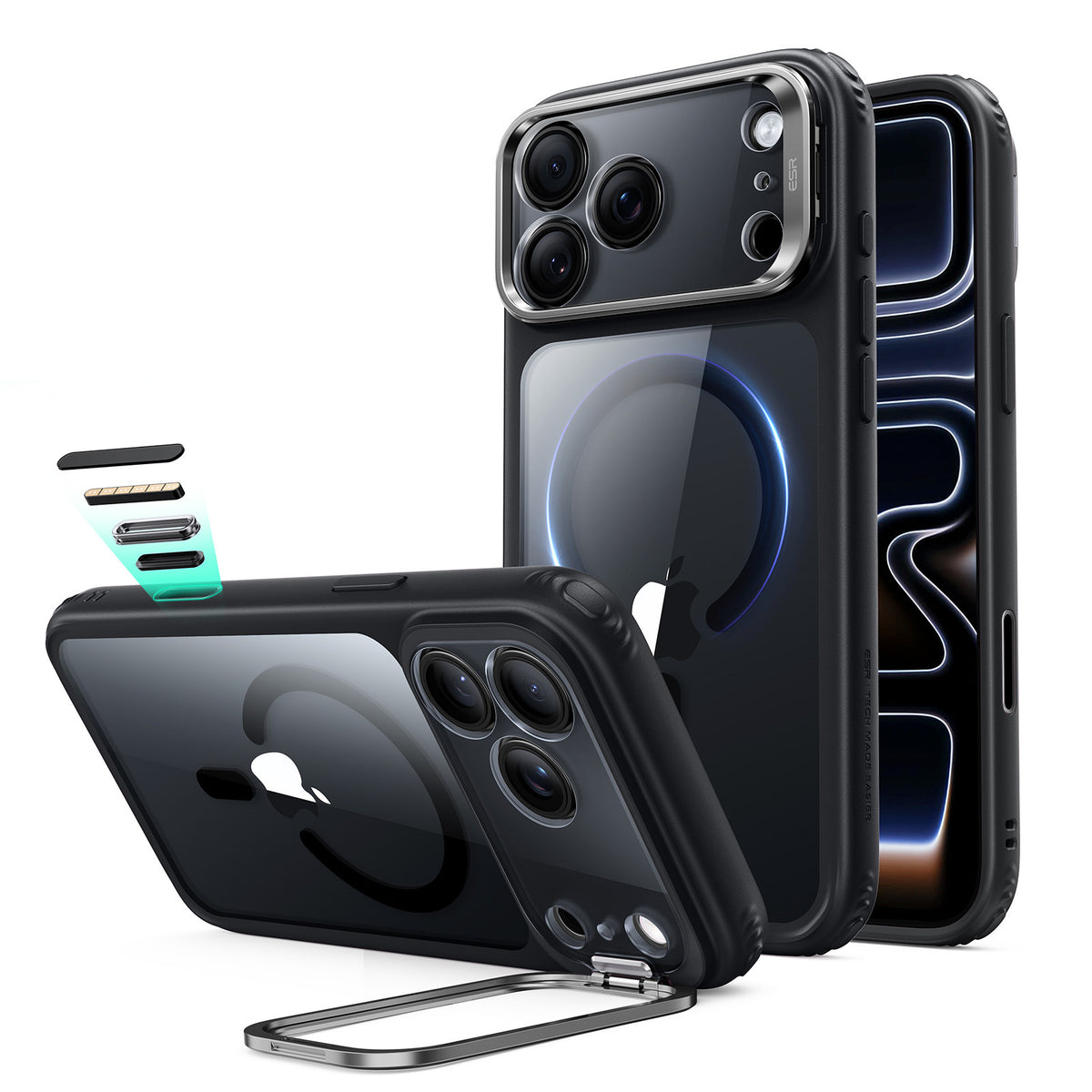 ESR iPhone 18 / 17 Series Hybrid Magsafe Case w/ Stash Stand (Camera Control)