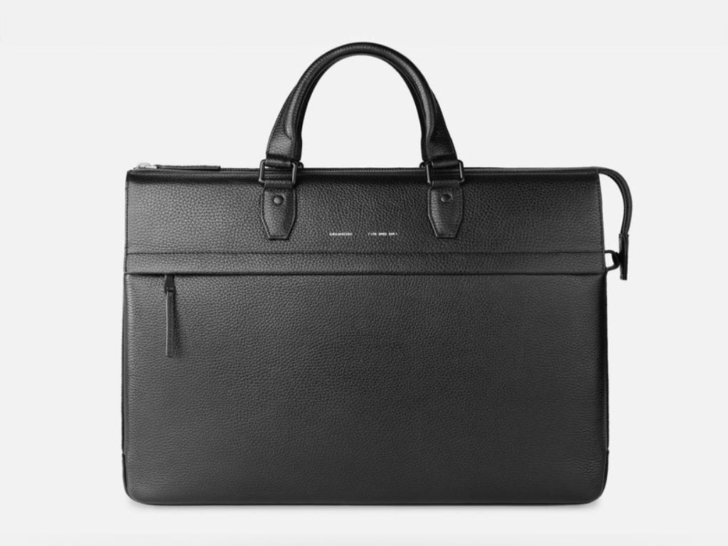 Grams(28) 178 Journeyman Briefcase - Pebbled Black