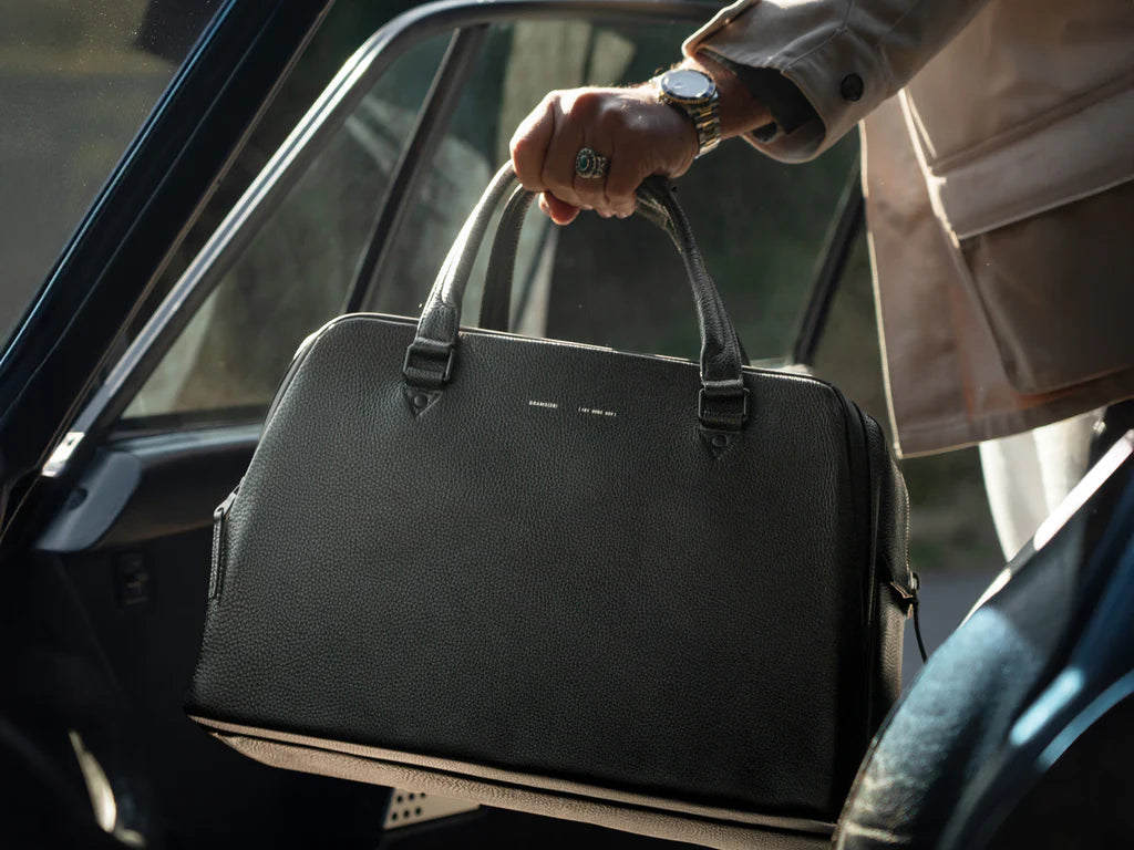 Grams(28) 181 Voyager Duffle Bag - Pebbled Black