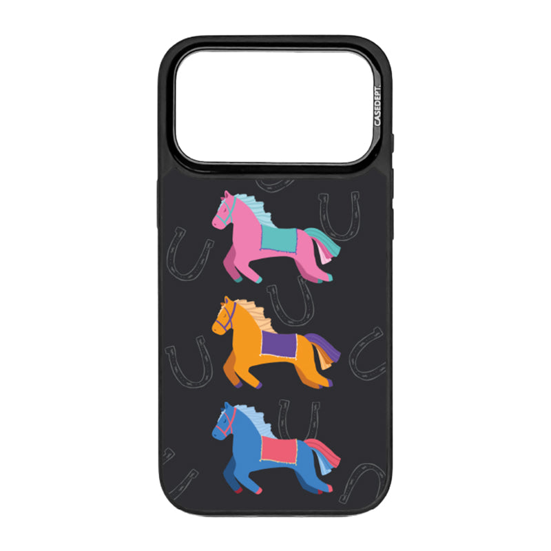 CaseDept. iPhone 17 Pro | 17 Pro Max Matte Mirror Case - Whimsical Horses