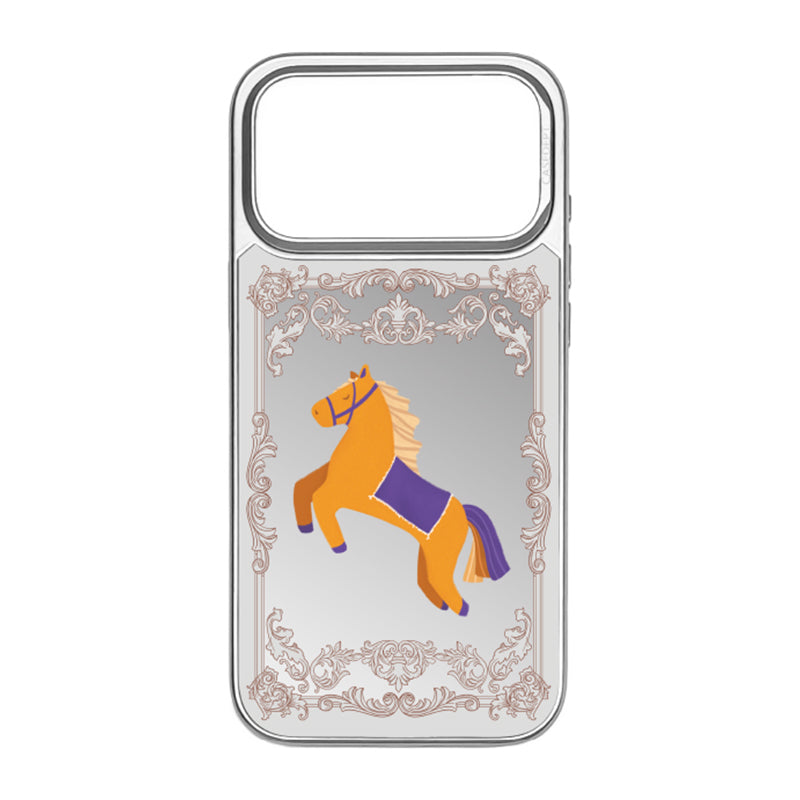 CaseDept. iPhone 17 Pro | 17 Pro Max Mirror Case - Silver Victorian Horse