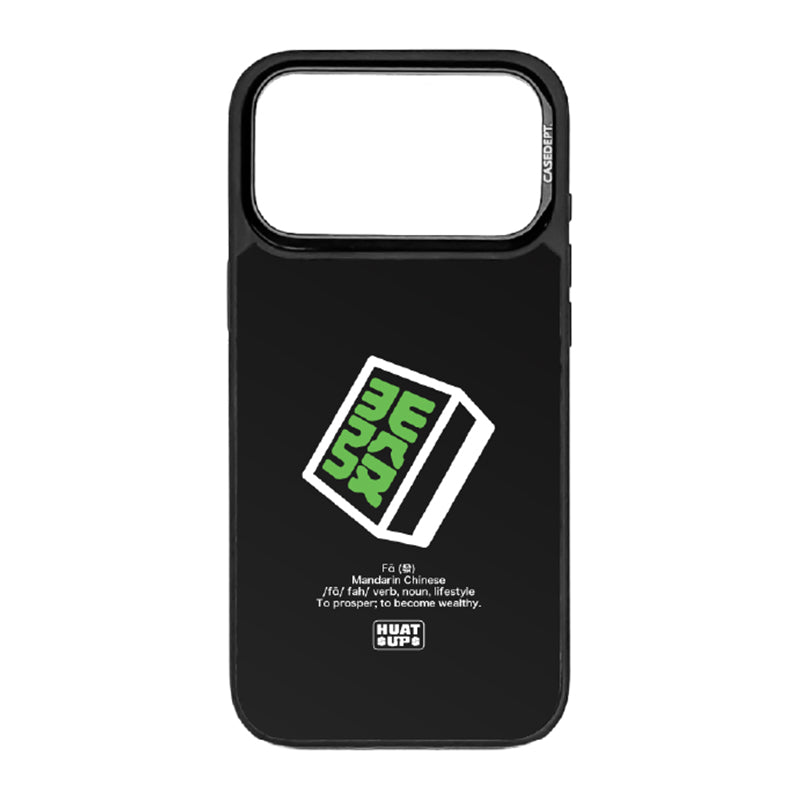 CaseDept. iPhone 17 Pro | 17 Pro Max Mirror Case - Black Huat Up Mahjong Tile Fa