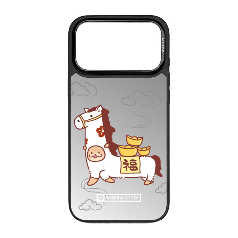 CaseDept. iPhone 17 Pro | 17 Pro Max Matte Mirror Case - Anyhow Otter Lucky Horse