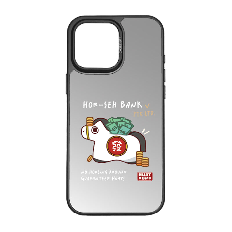 CaseDept. iPhone 16 Pro Max Mirror Case - Black Huat Up Horseh Bank