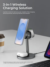 Load image into Gallery viewer, Aukey LC-MC311G MagFusion 3-in-1 G Qi2 Magnetic Fast Wireless Charging Station for Samsung

