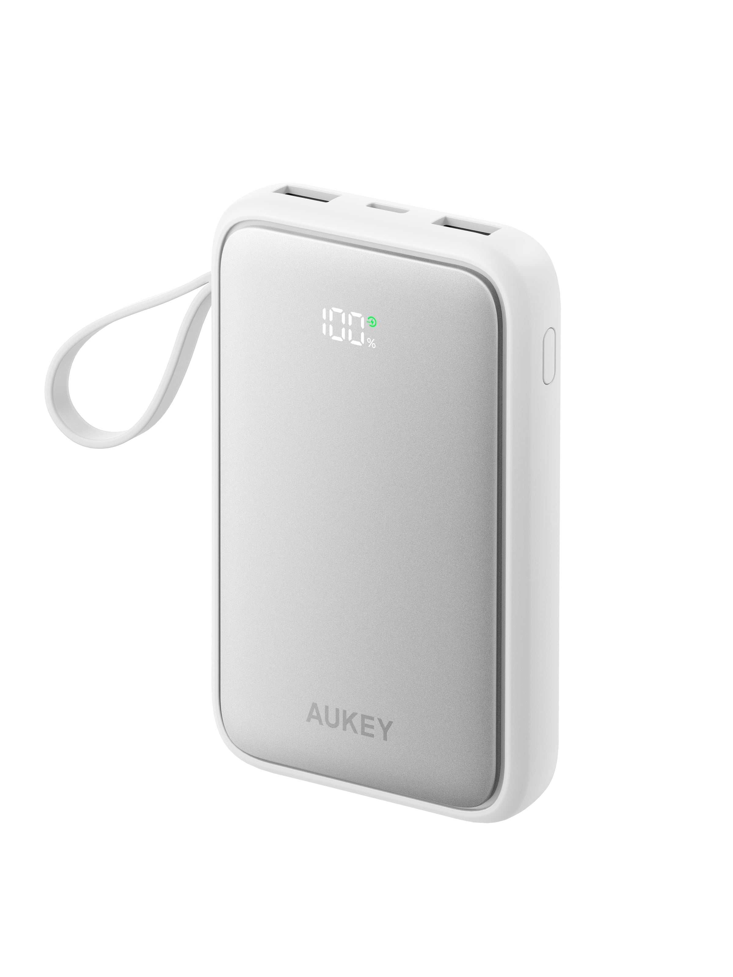 Aukey PB-Y95 Swivel Quad 10000mAh Fast Charging Powerbank with 4 Built-in Cables