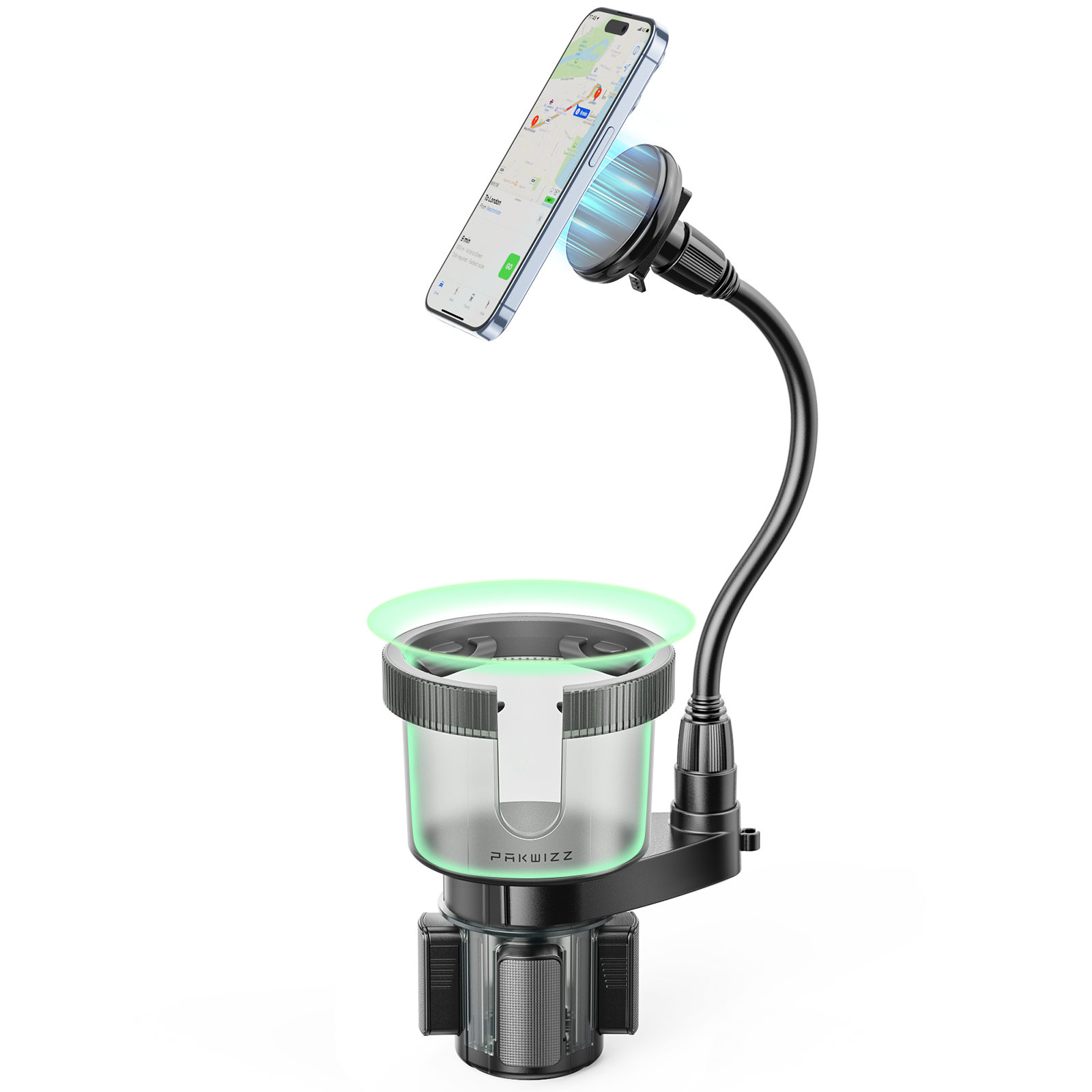 PAKWIZZ Car Cup Holder with Magnetic Phone Mount