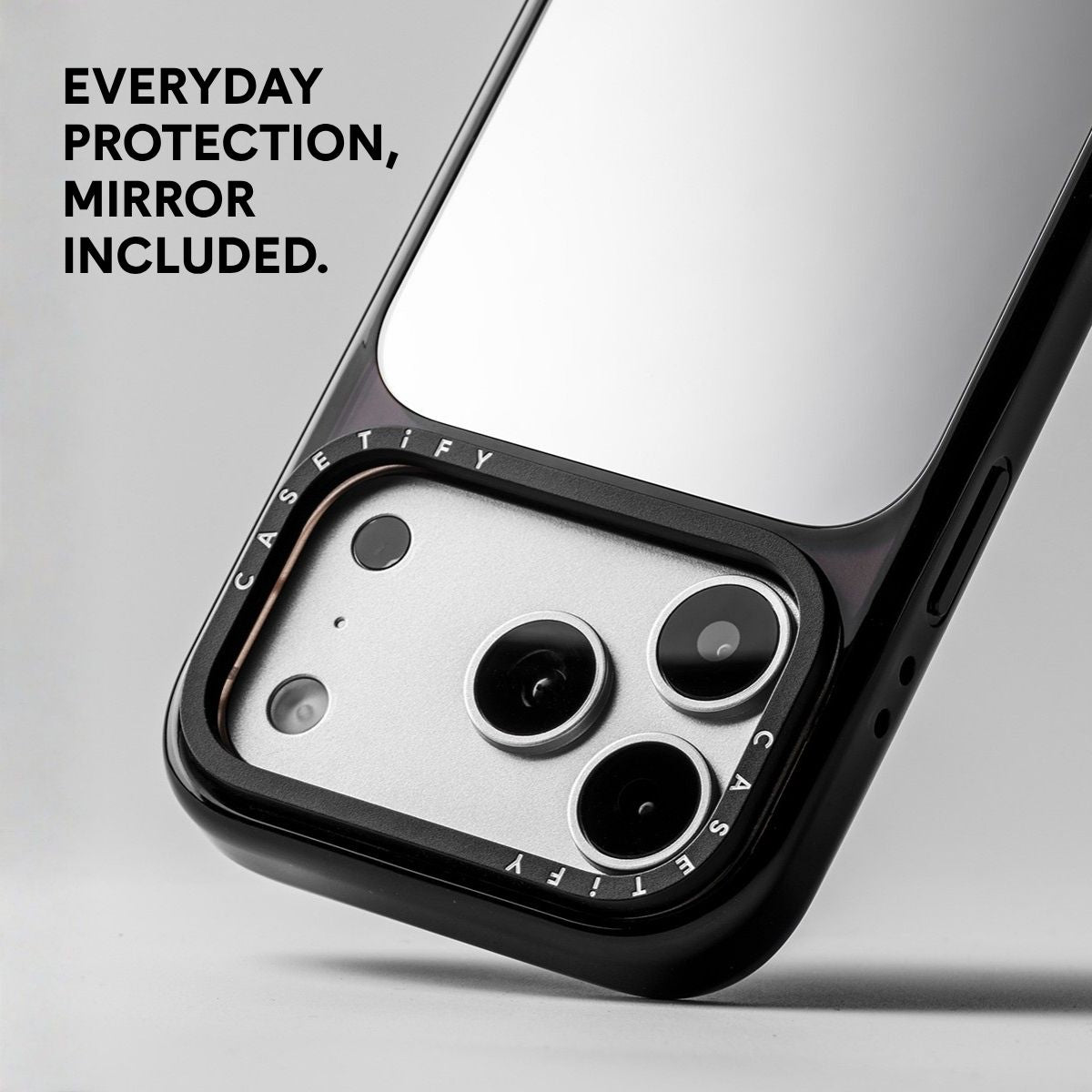 CASETiFY Magsafe Mirror Case for iPhone 18 / 17 Series - System Loading Silver On Black