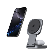 Load image into Gallery viewer, Aukey LC-MC211 MagFusion L 2-in-1 Foldable Qi2 Magnetic Fast Wireless Charging Station for iPhone &amp; Airpods
