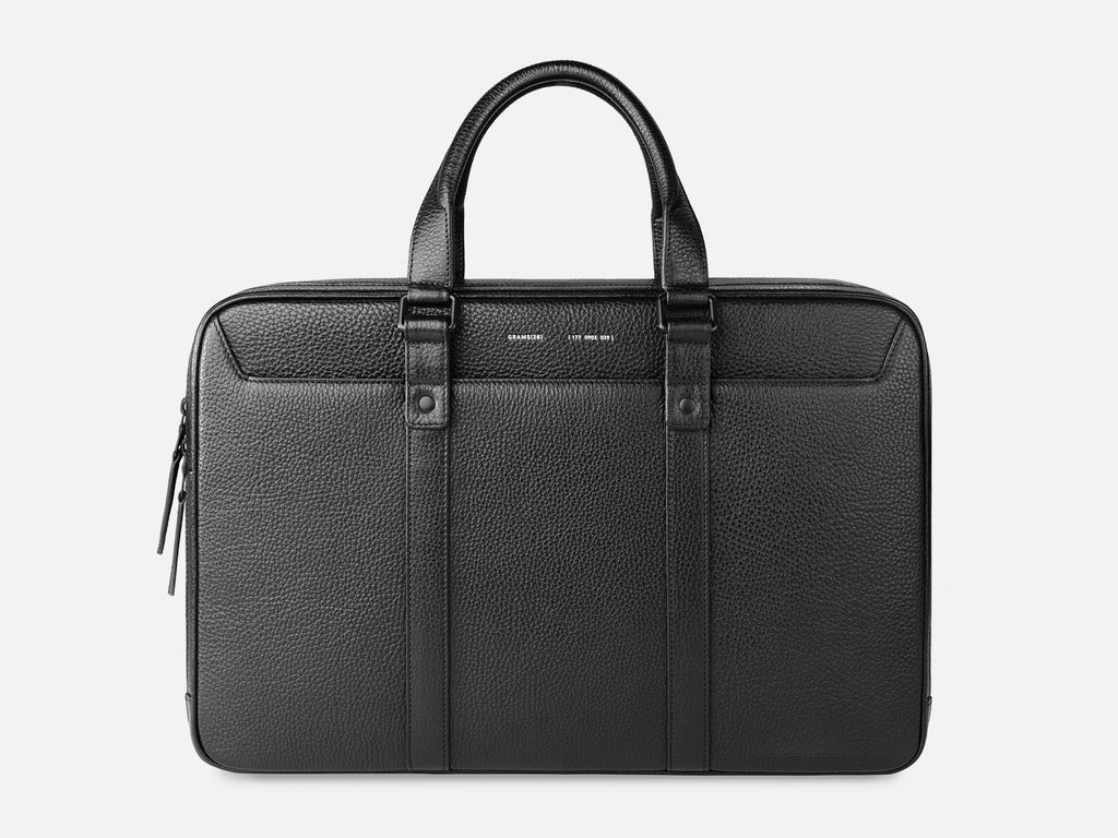 Grams(28) 177 Dual Briefcase - Pebbled Black