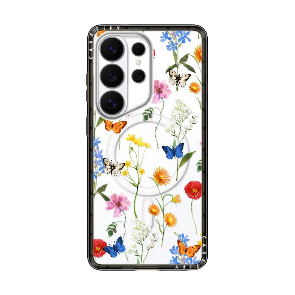 CASETiFY Magsafe Impact Case for S26 Ultra - Millenial Ditsy Floral Clear Black