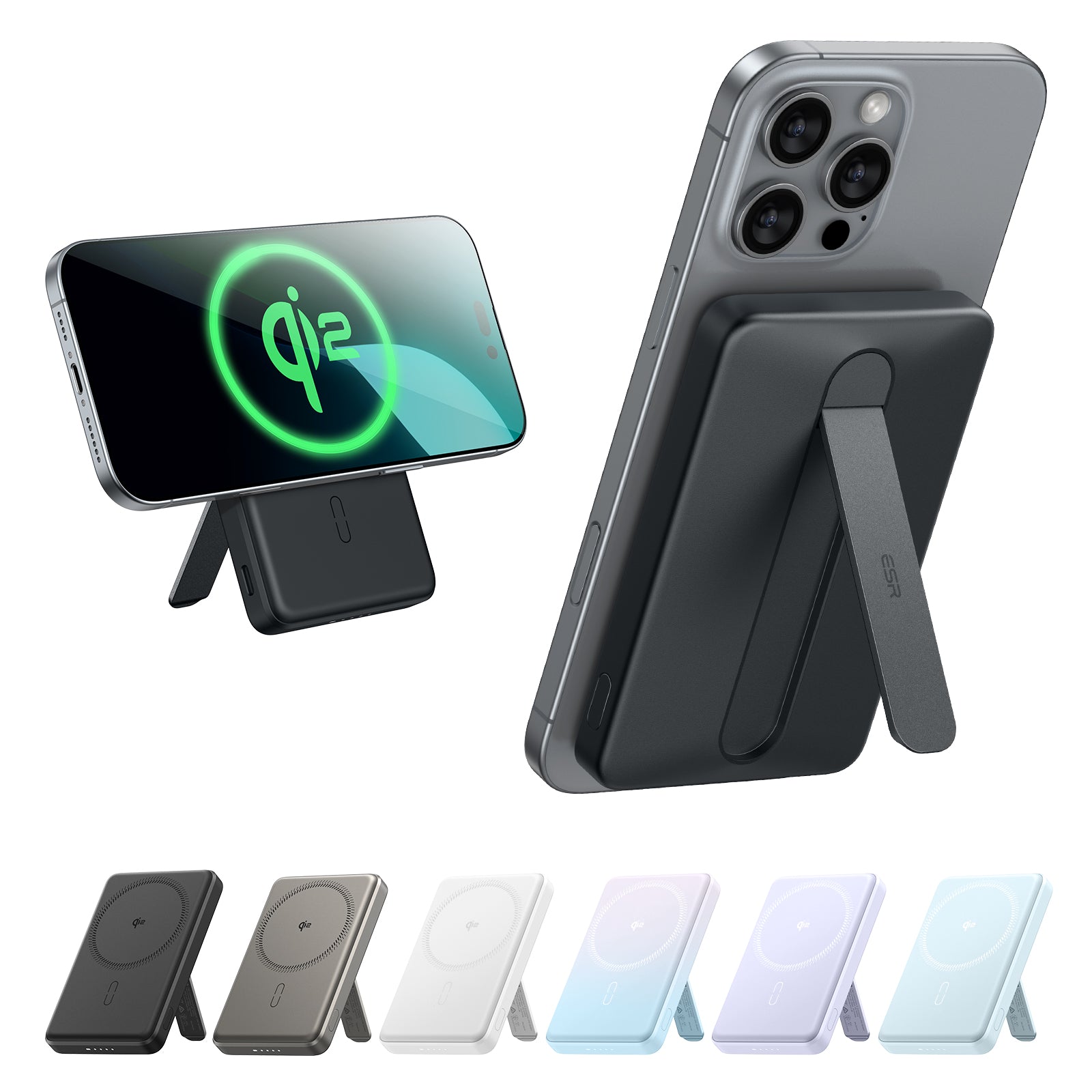 [CCC Certified] ESR Qi2 Magslim 5000mAh Magnetic Power Bank with Kickstand
