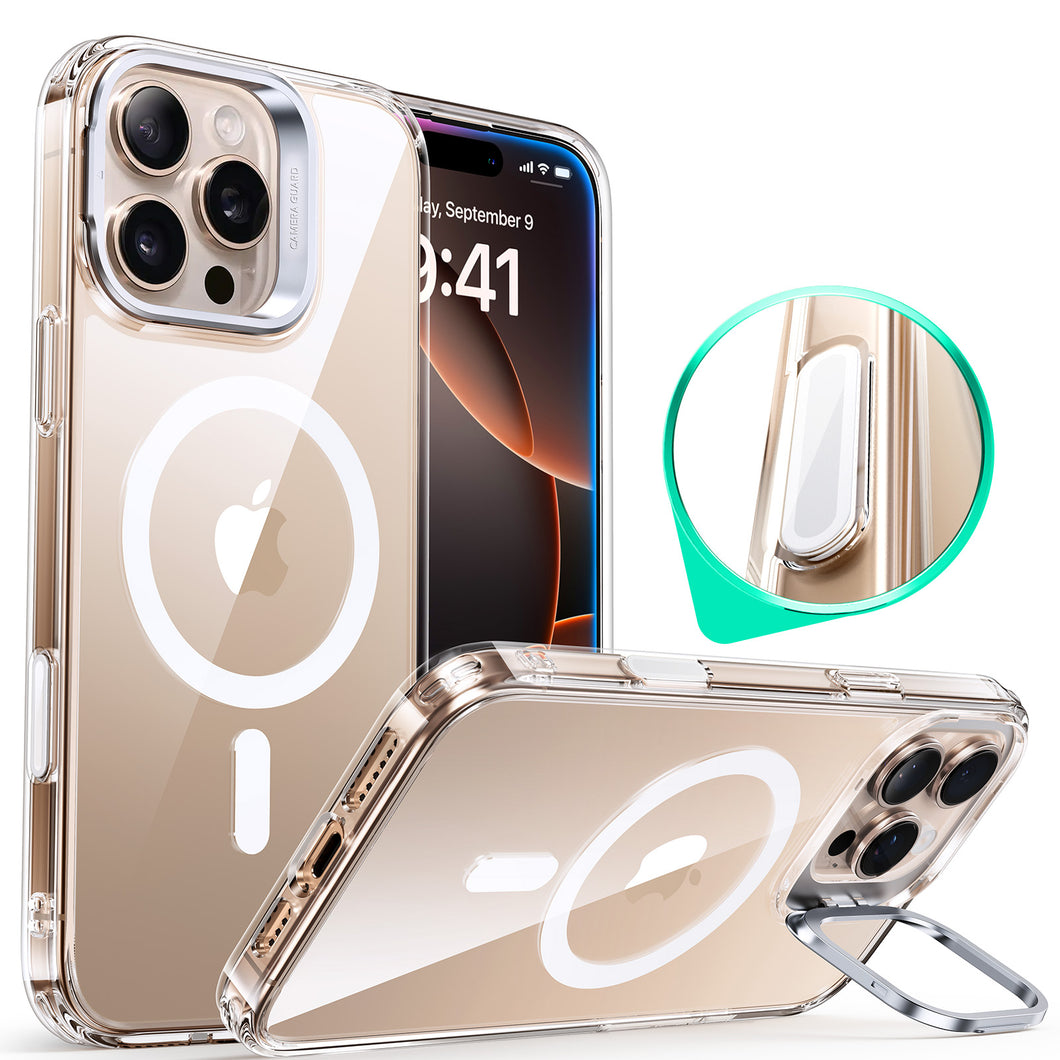 ESR Classic Hybrid Camera Control MagSafe Case with Stash Stand for iPhone 16 Pro Max / 16 Pro / 16 Plus / 16