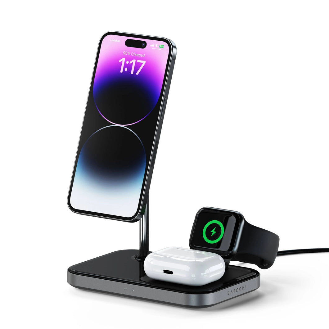 Satechi 3-in-1 Magnetic Wireless Charging Stand