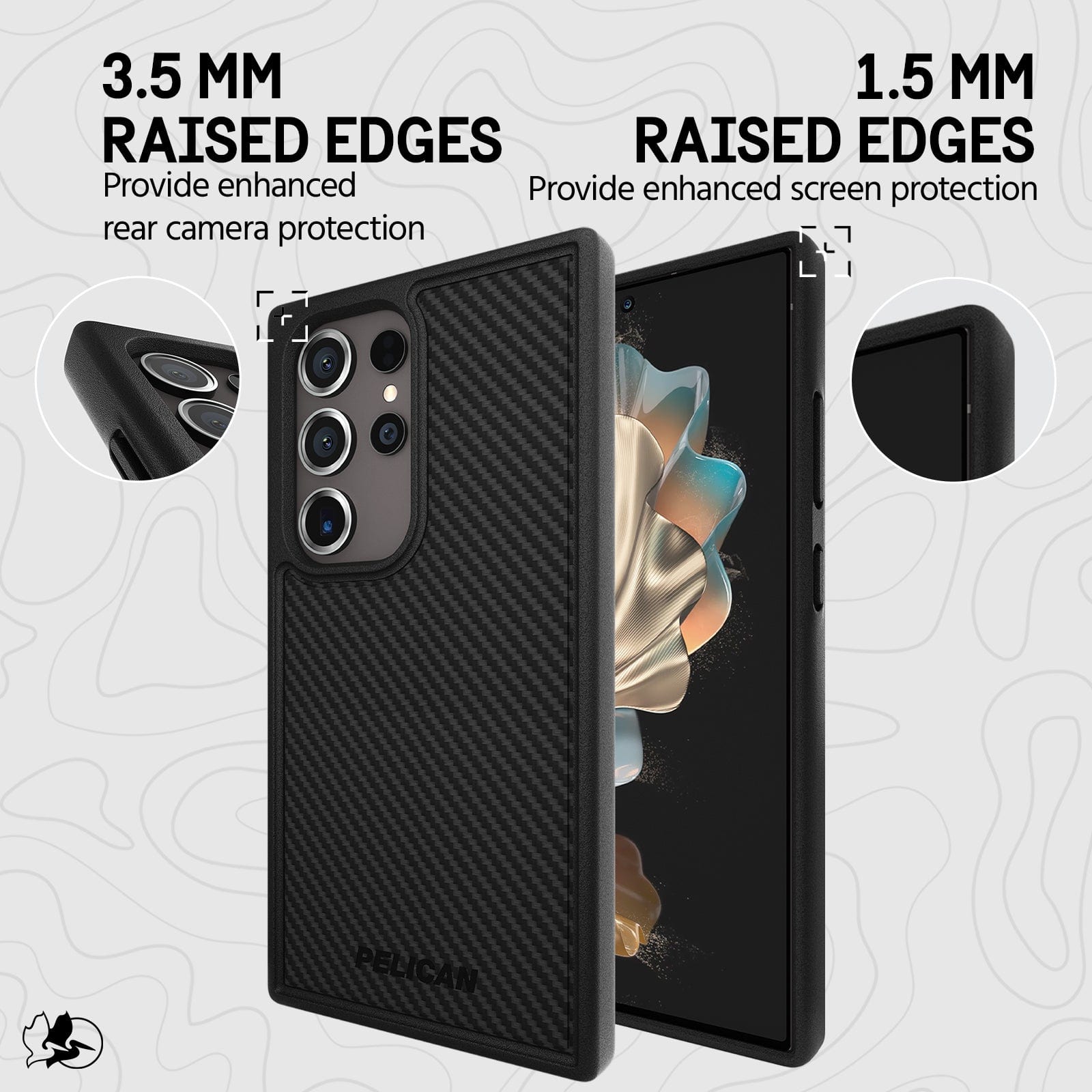 Pelican Samsung Galaxy S24 Ultra Protector Case - Carbon Black