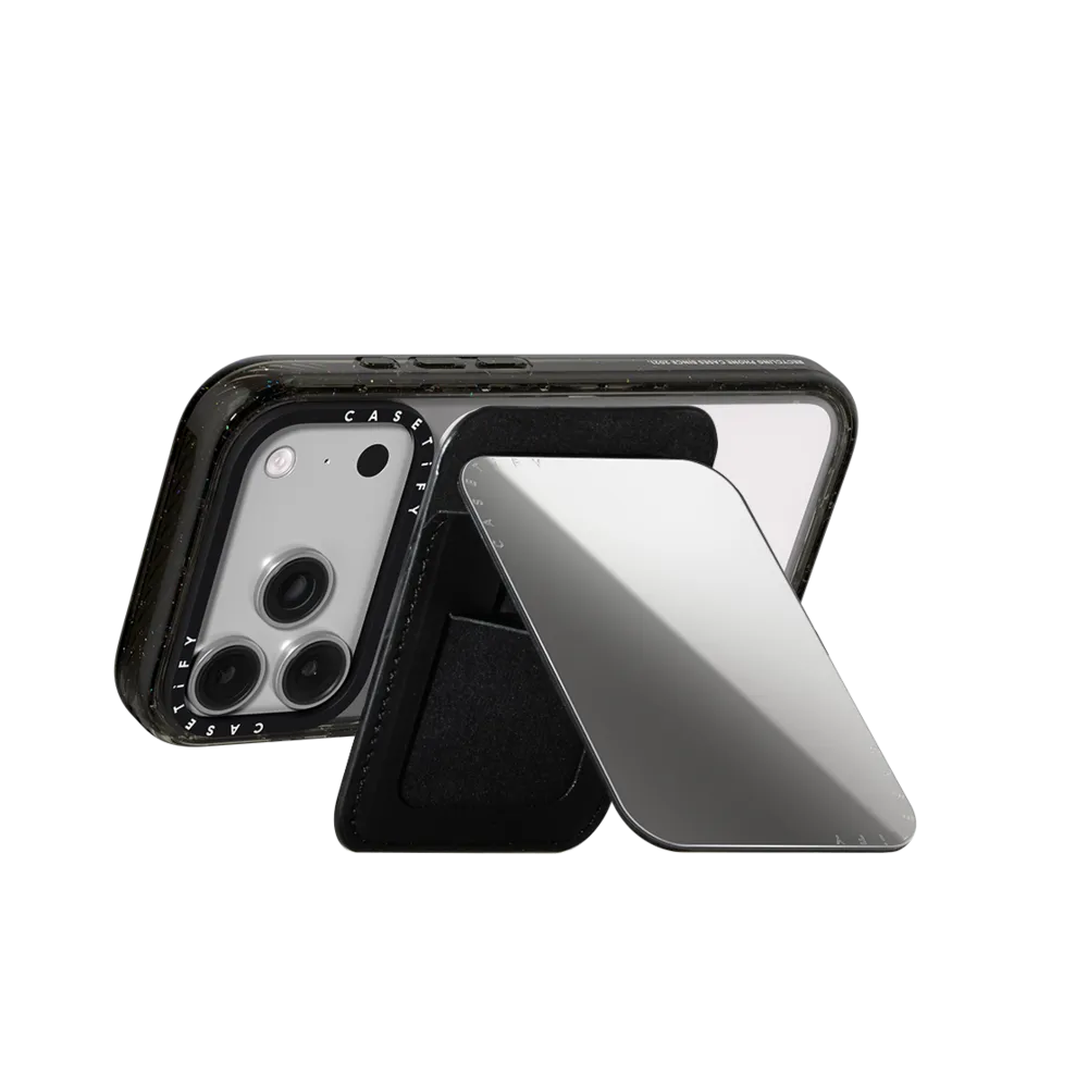 CASETiFY Magsafe Snappy Cardholder Stand - Mirror Silver