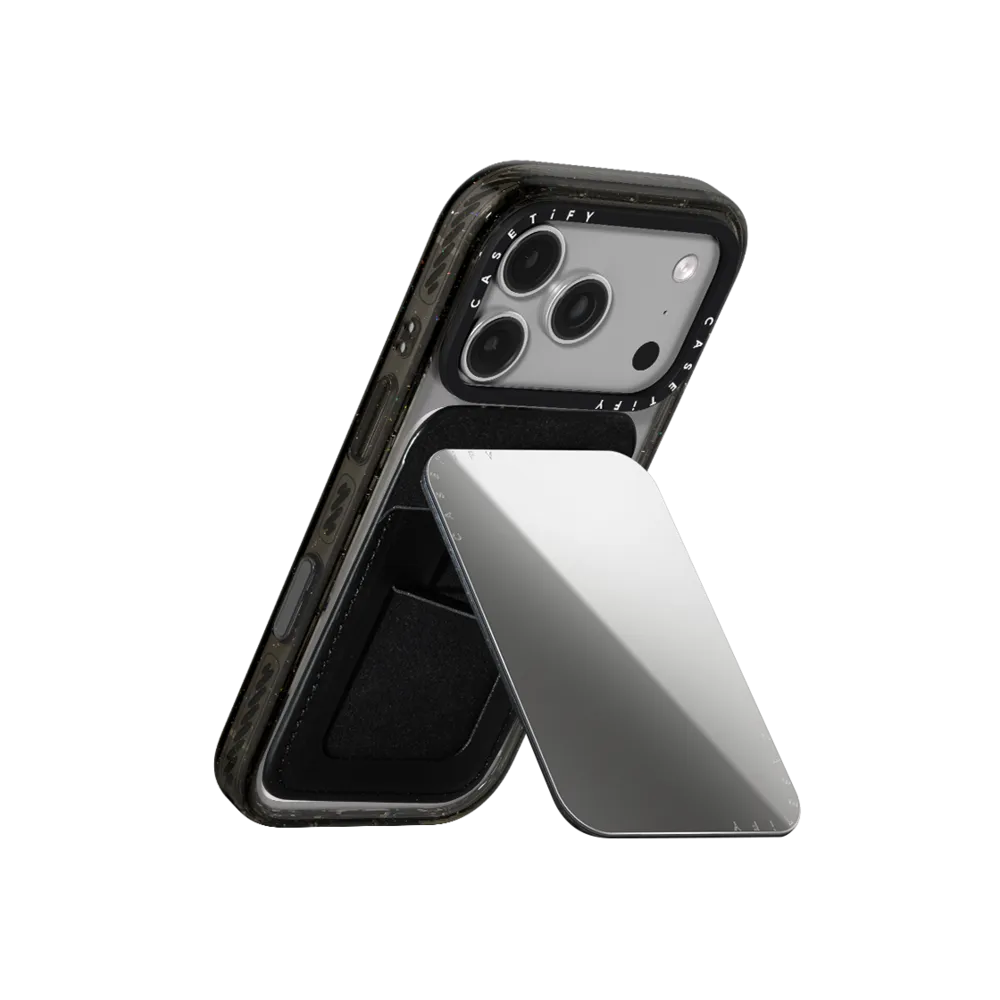 CASETiFY Magsafe Snappy Cardholder Stand - Mirror Silver
