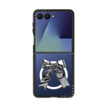 Load image into Gallery viewer, CASETiFY Magsafe Impact Case for Z Flip 7 - Metallic Ribbon Clear Black
