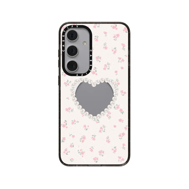 CASETiFY Magsafe Impact Case for S25 Plus - Pearly Heart Clear Black