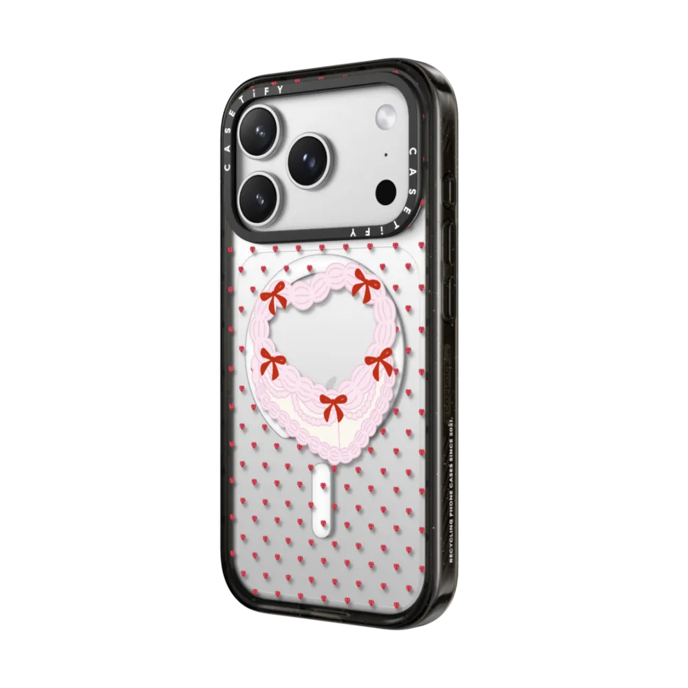 CASETiFY Magsafe Impact Case iPhone 18 / 17 Series - Heart Cake Clear Black
