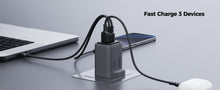 Load image into Gallery viewer, AUKEY PA-C5 Comet Mix 3 100W PD 3-Port GaN Wall Charger with PPS for Laptop &amp; Mobile
