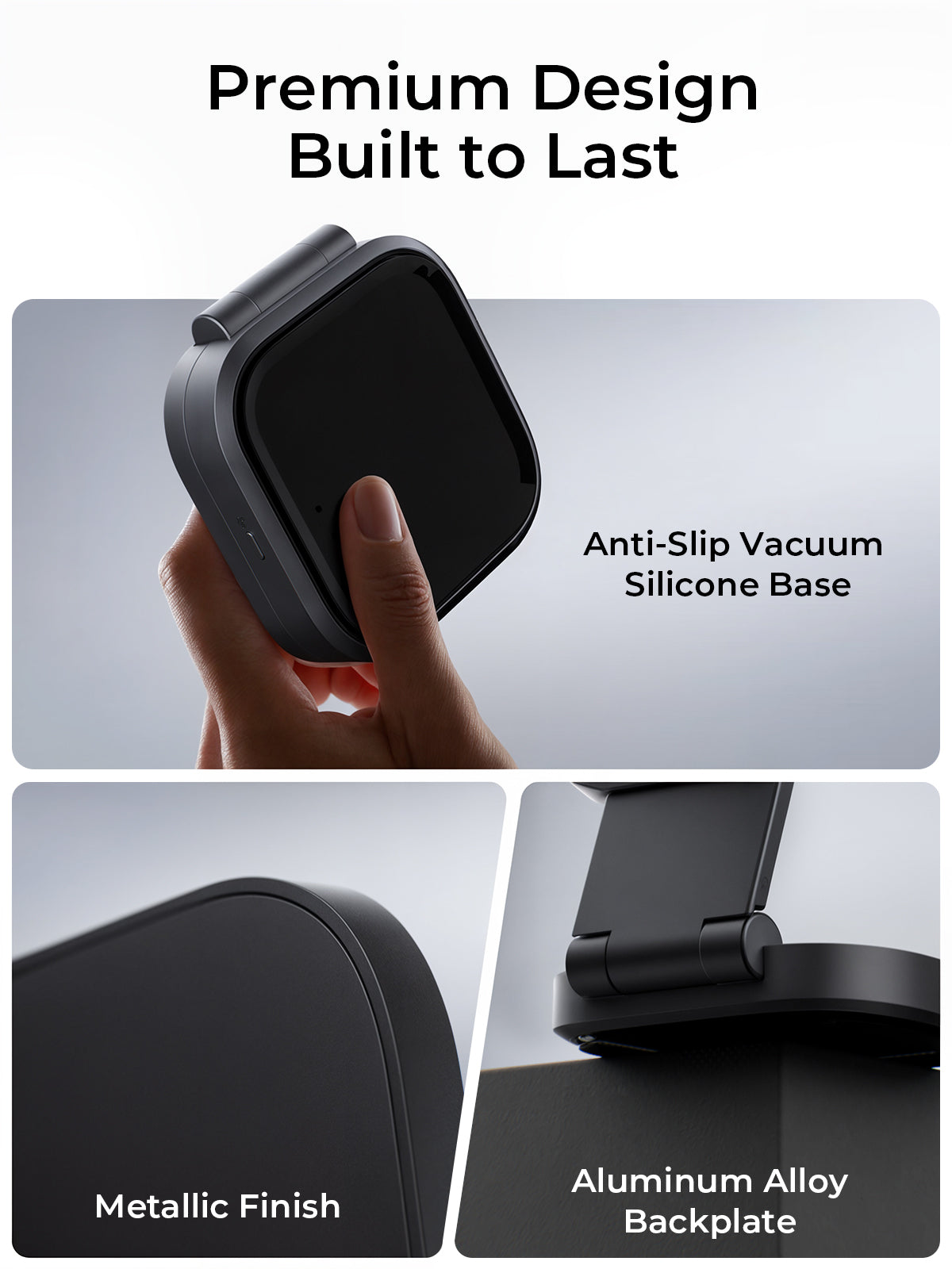 Aukey LC-MC211 MagFusion L 2-in-1 Foldable Qi2 Magnetic Fast Wireless Charging Station