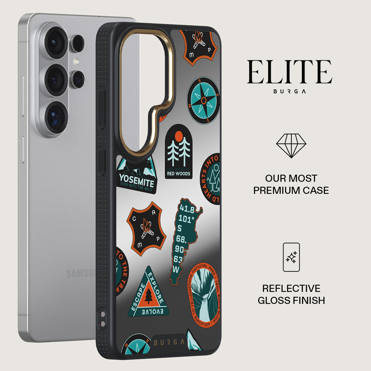 BURGA Samsung Galaxy S26 Ultra Basecamp Elite Mirror Gunmetal Magsafe Case